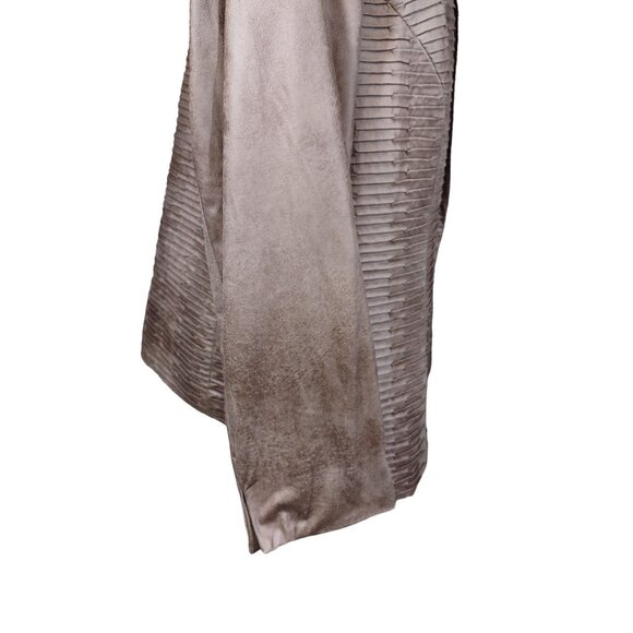 Erin London Pintuck Pleat Blazer Mocha 1 Button Sheen Lined Jacket Plus Sz 1X - Picture 8 of 11